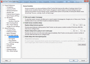 Human emulation settings