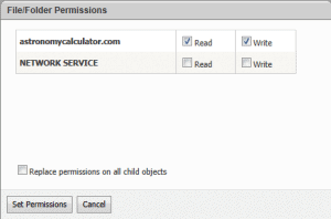 file folder permission