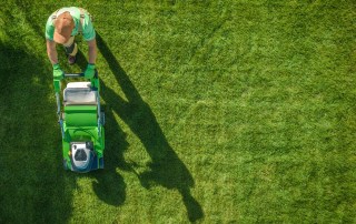 Lawn Moving Aerial Photo