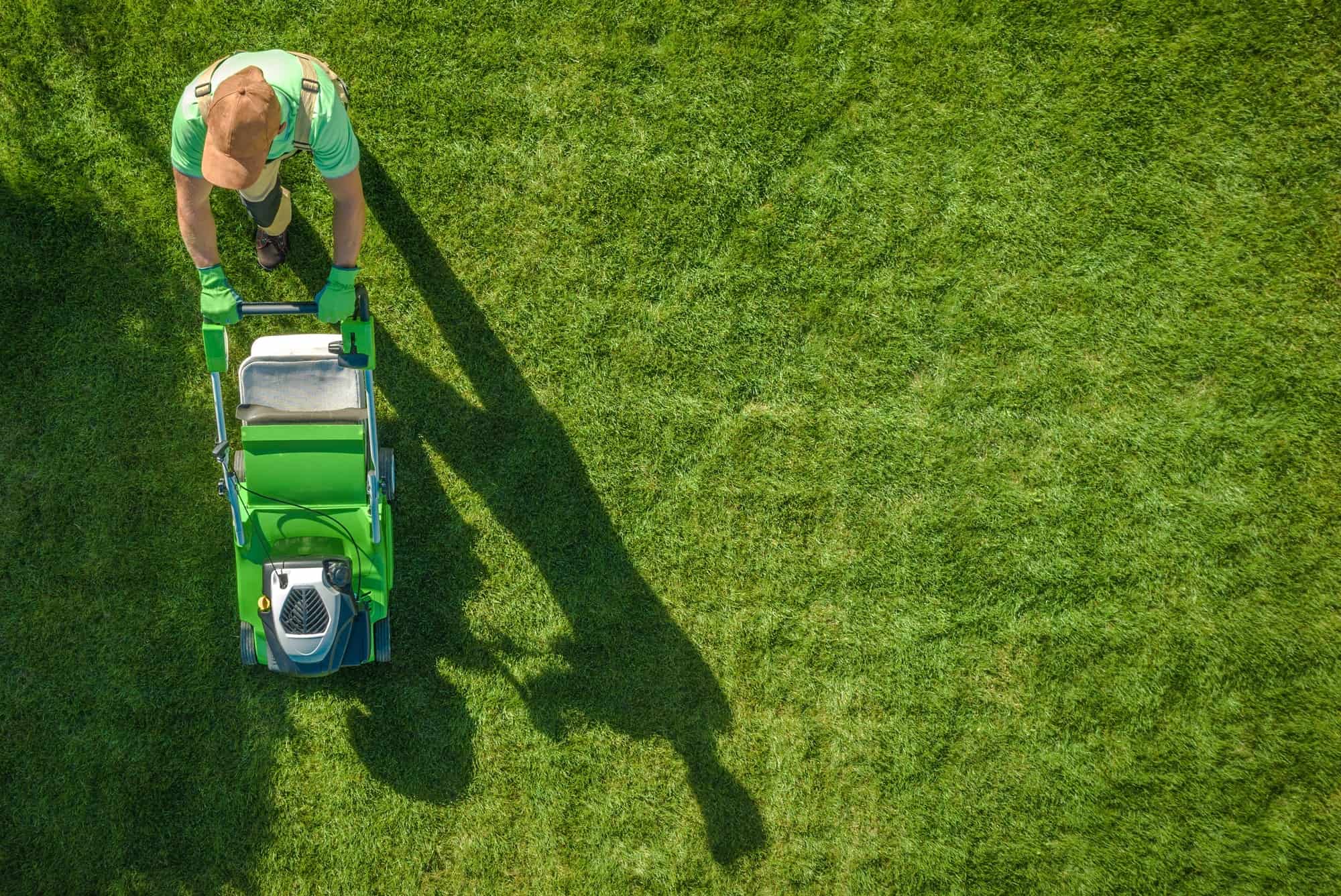 Lawn Moving Aerial Photo